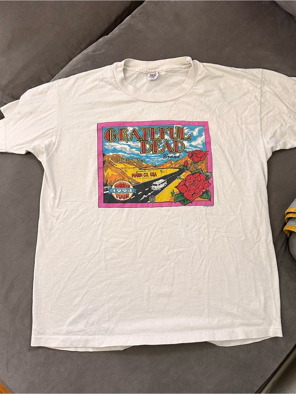 Rare Grateful Dead Summer Summer Tour 1994 Route 66 Anvil Shirt - Stained